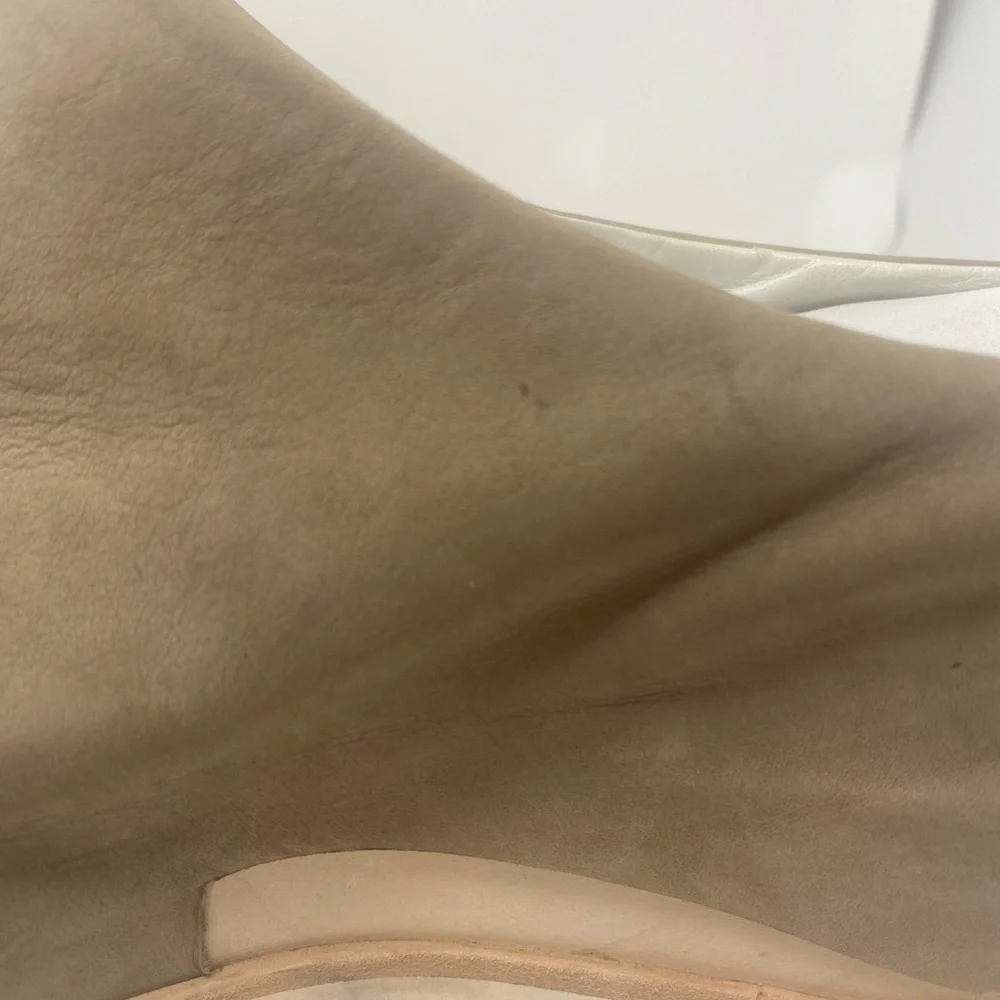 Strategia Italy Taupe Suede Open-Toe Platform Mule Sandal Slides EU 40 Sz 9 9.5